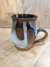 Coffee Mug. Gas Reduction. White stoneware